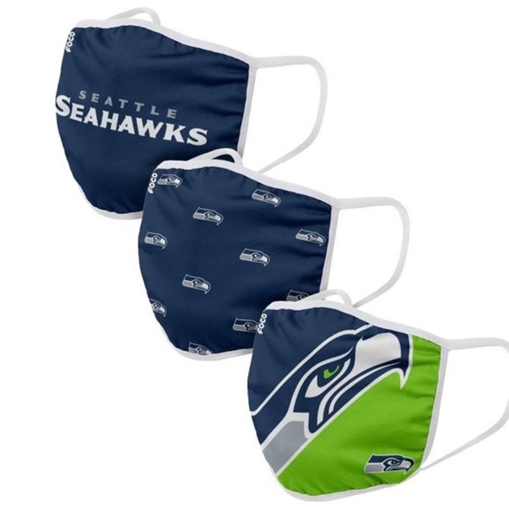 Seattle Seahawks FOCO Face Mask 3-Pack